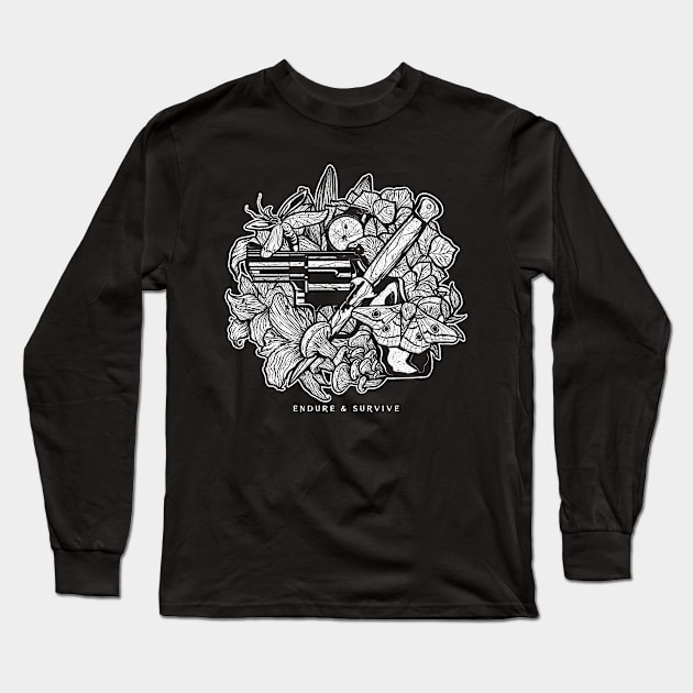 Endure & Survive - Vintage Long Sleeve T-Shirt by demonigote